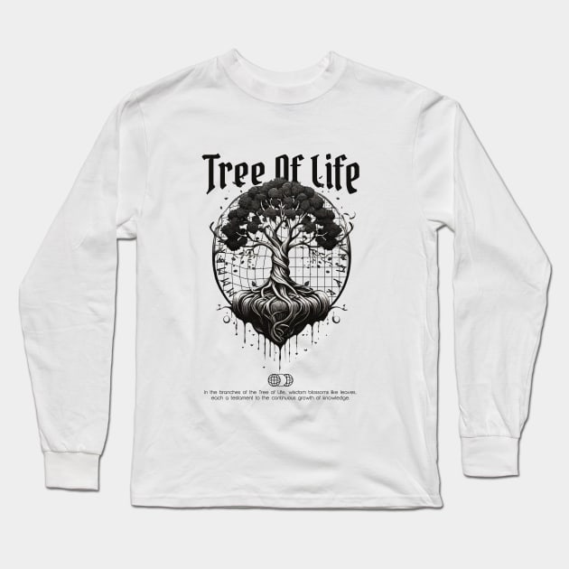 Tree of life wisdom Long Sleeve T-Shirt by HelixCreation